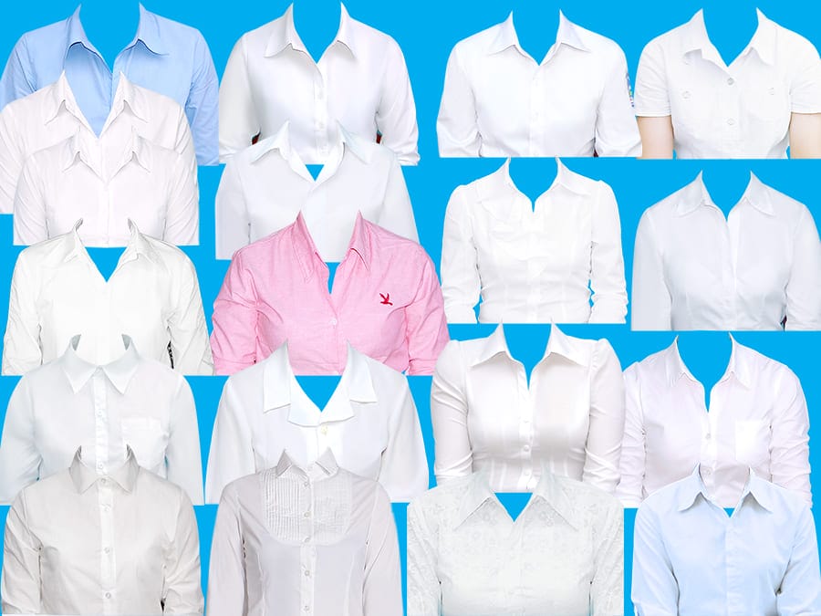 Mẫu áo sơ mi nữ đẹp dùng ghép làm ảnh thẻ