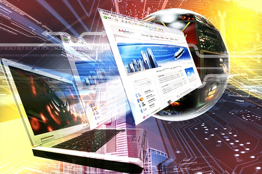 Mẫu ảnh thiết kế quảng cáo công nghệ thông tin đẹp