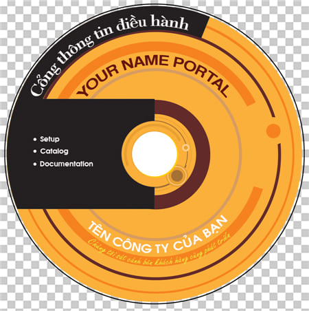 Mẫu thiết kế nhãn đĩa CD cổng điều hành thông tin điện tử