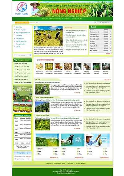 Mẫu thiết kế website trong lĩnh vực nông nghiệp