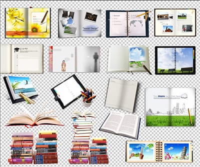 Mẫu những quyển sách đã được bóc tách loại bỏ nền