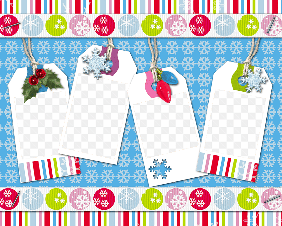 Mẫu thiết kế khung ảnh ghép 4 hình về sắc màu giáng sinh tuyệt đẹp