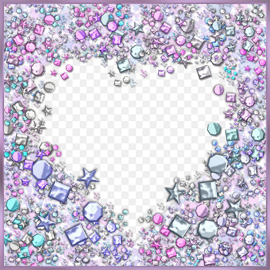 Mẫu thiết kế khung ảnh đá quý và kim cương tạo hình trái tim