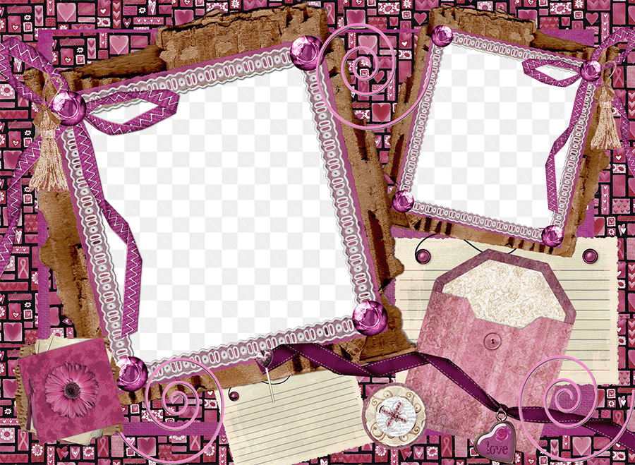 Mẫu thiết kế khung ảnh nghệ thuật với những chiếc nơ màu tím