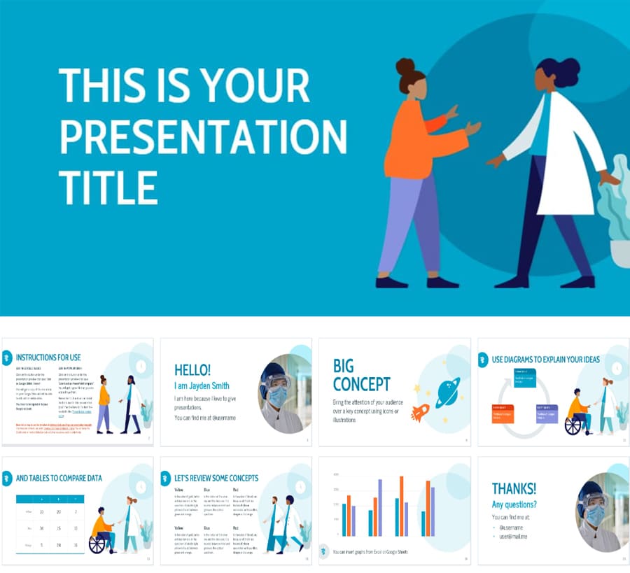 Mẫu Slide powerpoint phù hợp trong lĩnh vực: Y học, giáo dục và trẻ sơ sinh (41 trang)