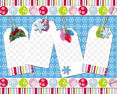 Mẫu thiết kế khung ảnh ghép 4 hình về sắc màu giáng sinh tuyệt đẹp