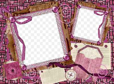 Mẫu thiết kế khung ảnh nghệ thuật với những chiếc nơ màu tím