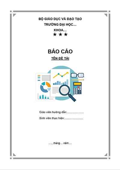 Trang bìa đề tài luận văn trang trí với mô hình kỹ thuật, khoa học