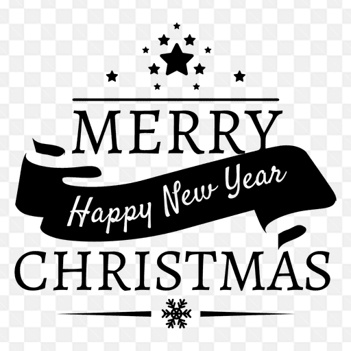 Mẫu thiết kế chúc mừng giáng sinh với logo màu đen trắng đẹp