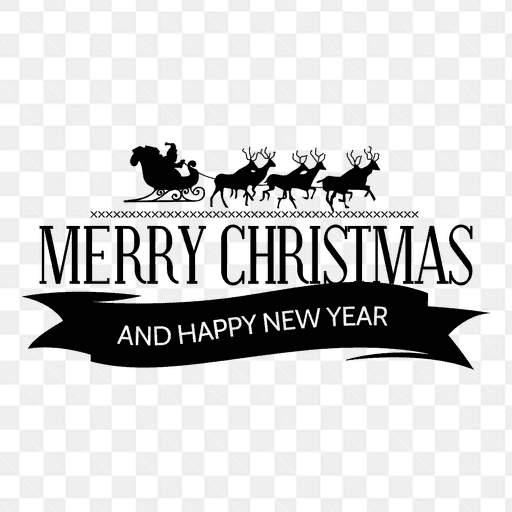 Mẫu thiết kế Icon với màu đen, trắng chúc mừng giáng sinh