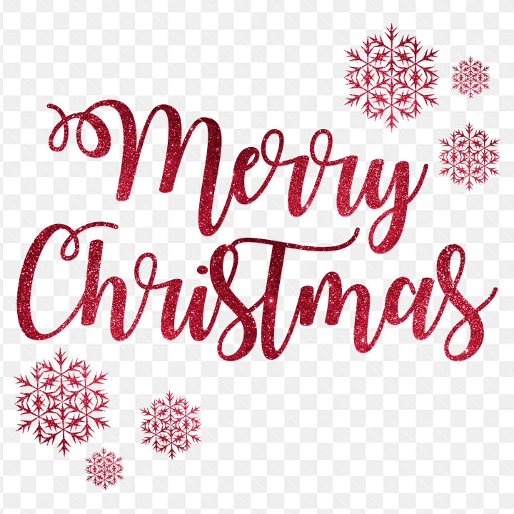 Mẫu thiết kế dòng chữ kết hợp với hoa tuyết chúc mừng giáng sinh