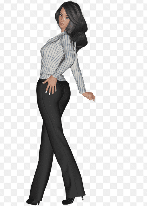 Mẫu thiếu nữ tạo dáng với bộ trang phục công sở đẹp