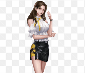 Mẫu thiết kế avatar nữ xinh đẹp với bộ váy thời trang