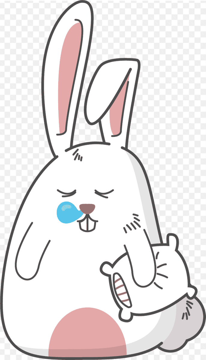 Mẫu thiết kế biểu tượng cái đầu chú thỏ trắng đẹp