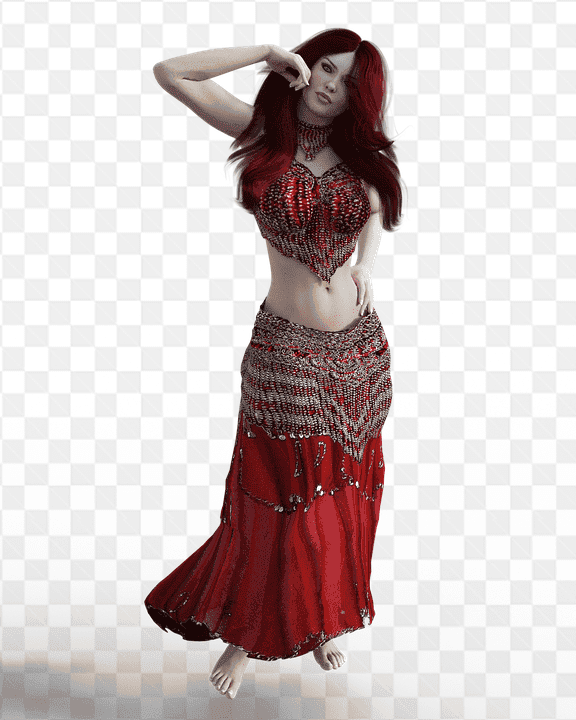 Mẫu thiết kế avatar cô gái với chiếc váy truyền thống đẹp