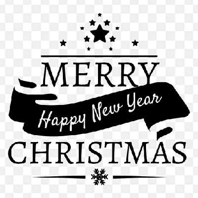 Mẫu thiết kế chúc mừng giáng sinh với logo màu đen trắng đẹp