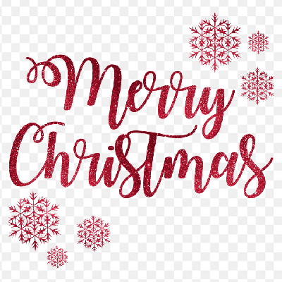 Mẫu thiết kế dòng chữ kết hợp với hoa tuyết chúc mừng giáng sinh