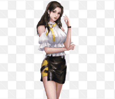 Mẫu thiết kế avatar nữ xinh đẹp với bộ váy thời trang