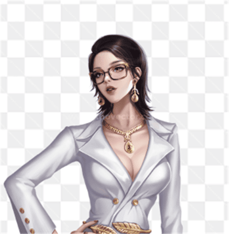 Hình ảnh avatar nữ với cặp kính và trang phục hiện đại sử dụng trong thiết kế đồ họa
