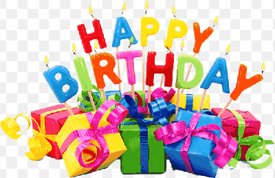 Mẫu thiết kế chúc mừng sinh nhật với chữ happy birthday và những gói quà