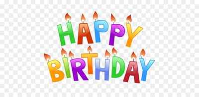 Mẫu thiết kế dòng chữ happy birthday và những cây nến chúc mừng sinh nhật