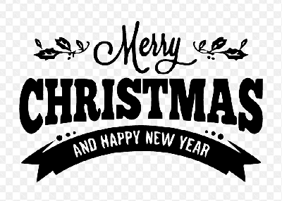 Mẫu thiết kế chúc mừng giáng sinh đón chào năm mới với logo đen trắng đẹp