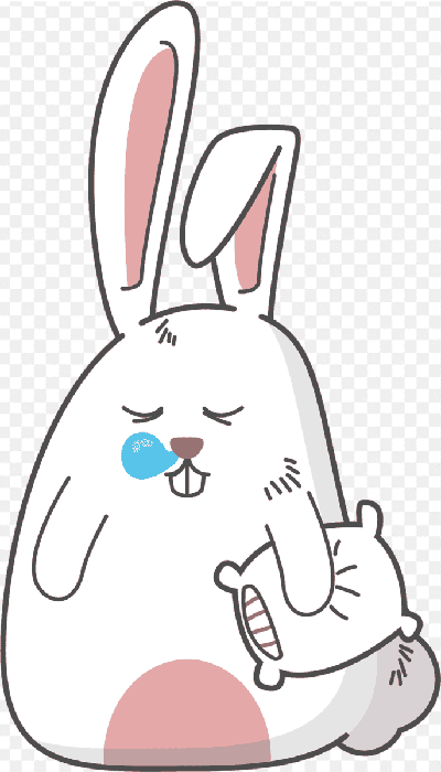 Mẫu thiết kế biểu tượng cái đầu chú thỏ trắng đẹp