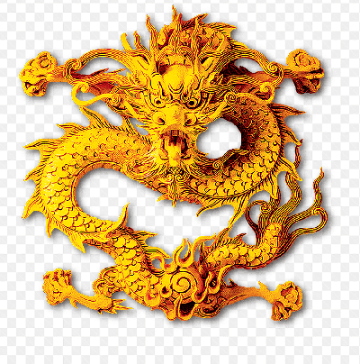 Mẫu thiết kế 3D đẹp về con rồng vàng biểu tượng của sức mạnh