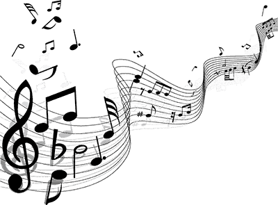 Mẫu thiết kế nghệ thuật về những nốt nhạc và dây đàn