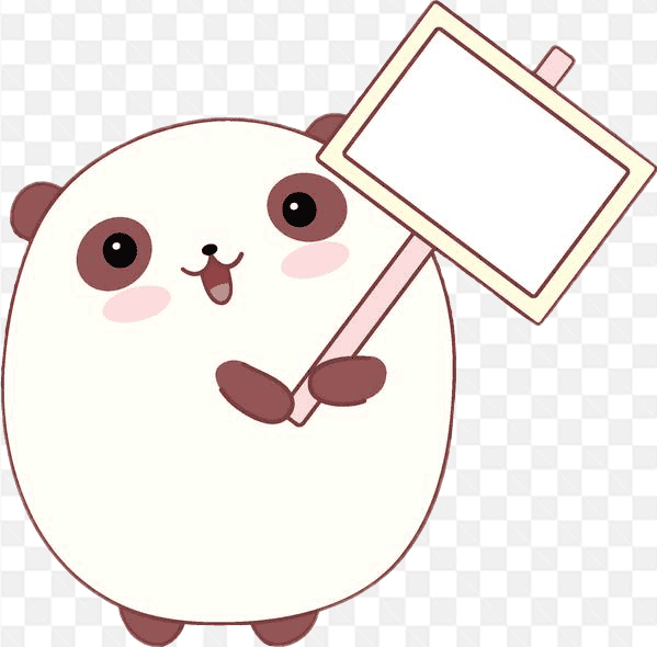 Mẫu thiết kế avatar chú gấu trằng dẽ thương với chiếc biển trên tay