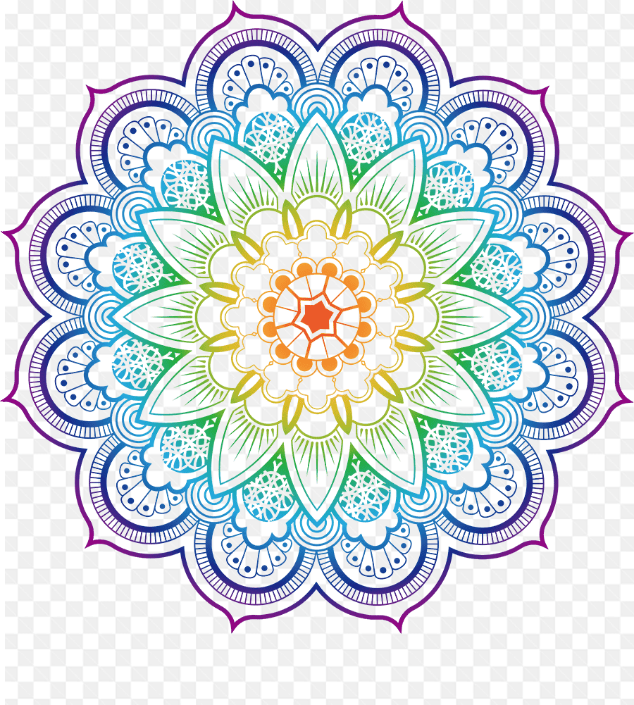 Mẫu thiết kế hoa văn công nghệ kỹ thuật số với sắc màu sặc sỡ