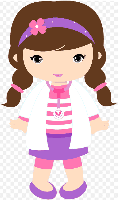 Mẫu thiết kế anime cô bé có mái tóc đen với trang phục y tá