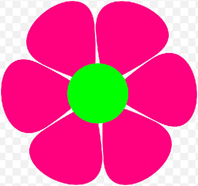 Mẫu thiết kế bông hoa tím 6 cánh vẽ bằng đồ họa máy tính