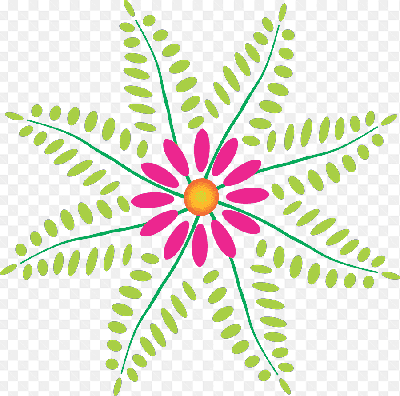 Mẫu thiết kế nghệ thuật những chiếc lá tạo thành bông hoa