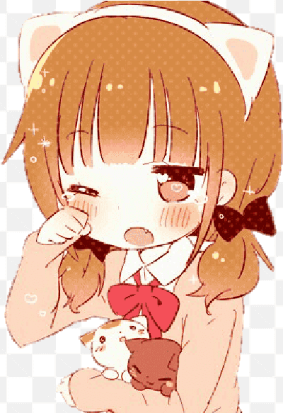 Mẫu thiết kế anime cô bé có mái tóc nâu dễ thương