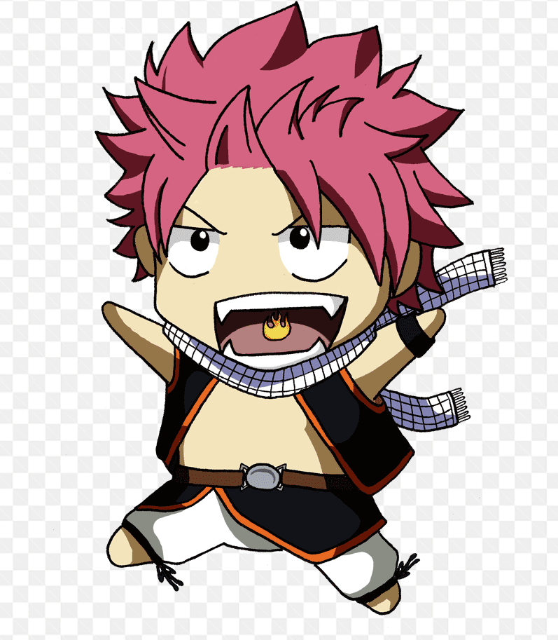 Mẫu thiết kế anime với mái tóc xù và cái miệng rộng