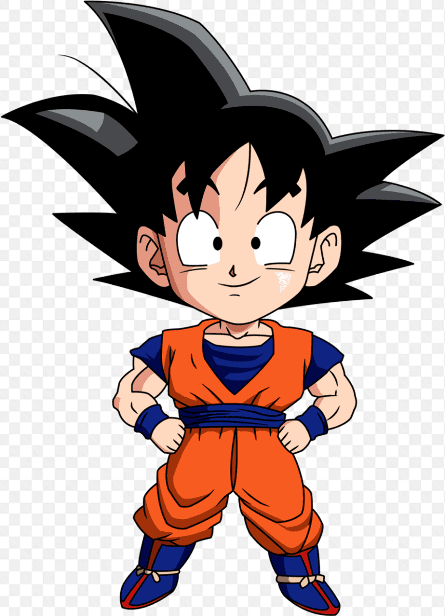 Mẫu thiết kế anime cậu bé songoku thể hiện sức mạnh với cơ thể rắn chắc
