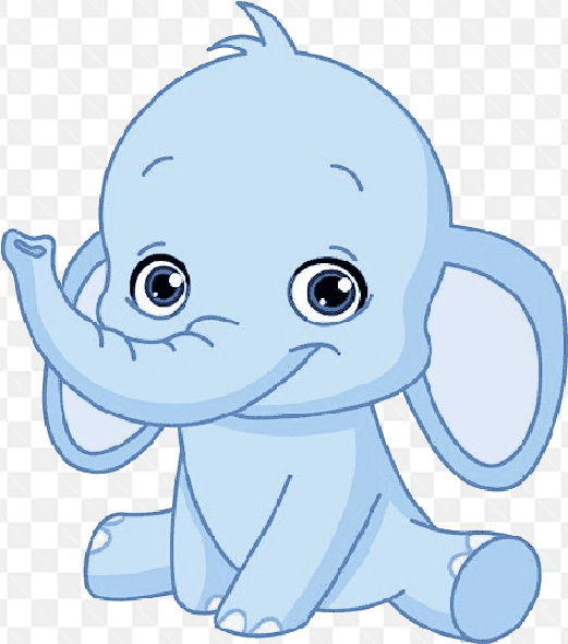 Mẫu thiết kế avatar chú voi con ngôi với biểu cảm rất đáng yêu