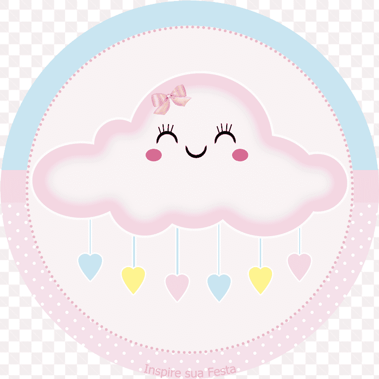 Mẫu thiết kế mẫu đám mây hồng mặt người nghệ thuật