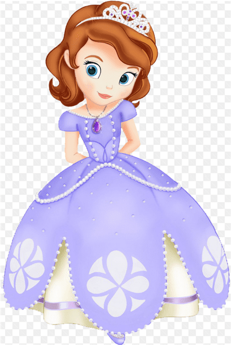 Hình ảnh cô công chúa với chiếc váy màu tím đẹp mắt sử dụng trong thiết kế ảnh
