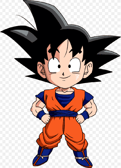 Mẫu thiết kế anime cậu bé songoku thể hiện sức mạnh với cơ thể rắn chắc