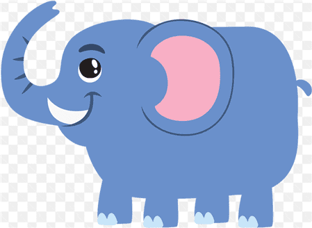 Hình ảnh avatar chú voi màu xanh xám mũm mĩm
