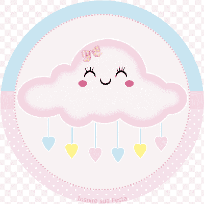 Mẫu thiết kế mẫu đám mây hồng mặt người nghệ thuật