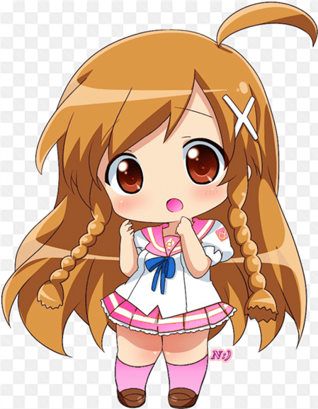 Hình ảnh anime bé gái với mái tóc dài xinh đẹp