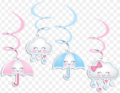 Mẫu thiết kế nghệ thuật giữa mây, chiếc ô và những sợi dây hình mặt người