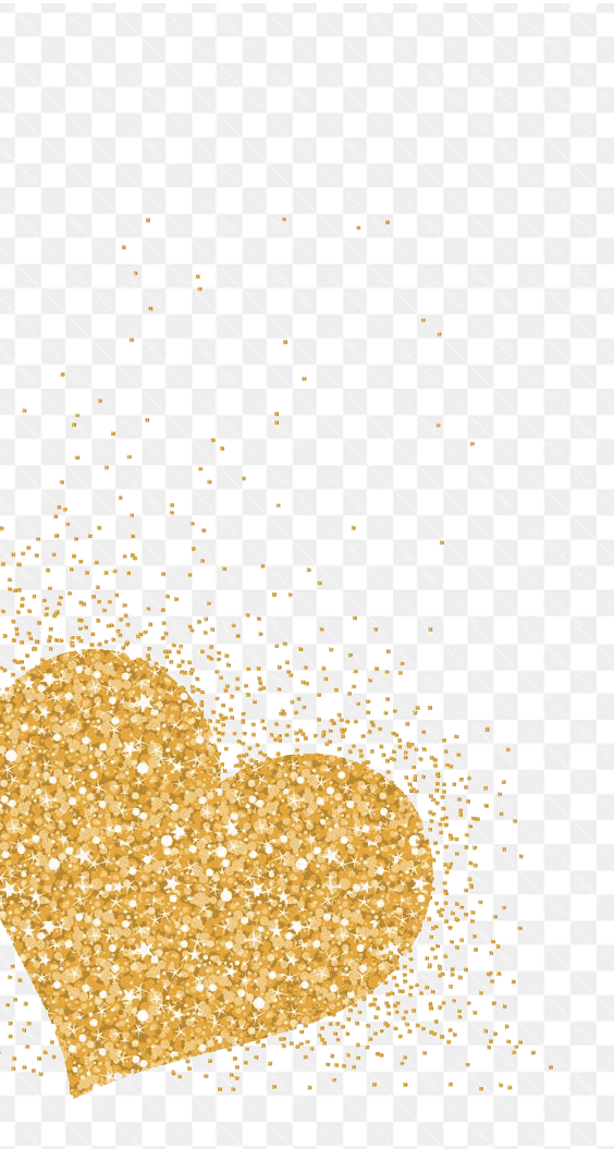 Mẫu thiết kế hiệu ứng ảnh trái tim vàng nghệ thuật