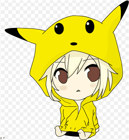 avatar cô bé với chiếc mũ hình Pikachu dễ thương
