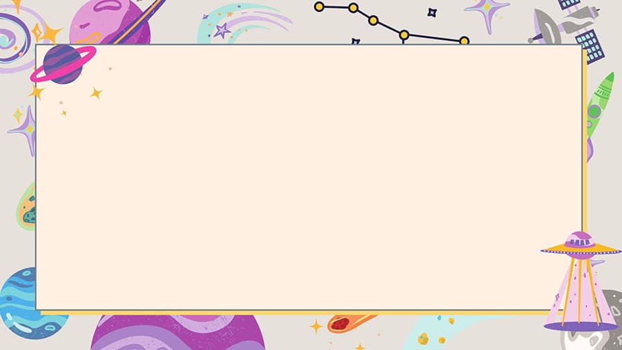 Khung ảnh nền powerpoint với điểm nhấn những vật trang trí độc đáo cùng với khung hình màu vàng cam