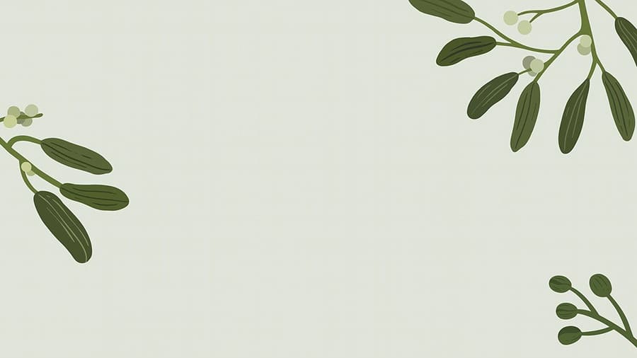 Khung ảnh nền powerpoint màu xanh cốm trang trí những cành lá nghệ thuật