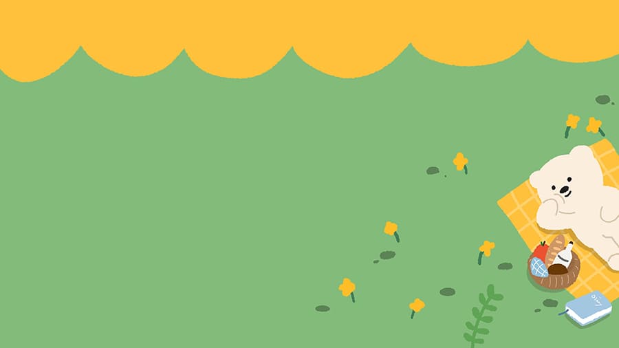 Khung ảnh nền powerpoint màu xanh lá cây với những điểm nhấp là khối màu vàng cùng hình thù đẹp mắt